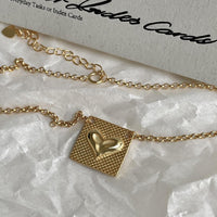 Vintage Square Heart 925 Sterling Silver Necklace - KIAHMILLA