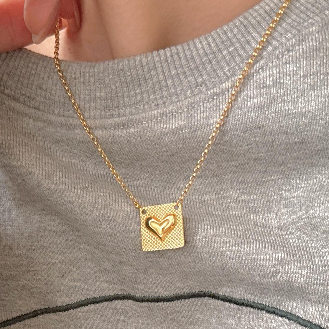 Vintage Square Heart 925 Sterling Silver Necklace - KIAHMILLA