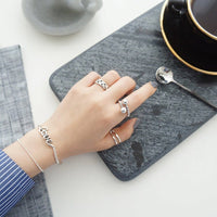 Vintage Twist Fashion 925 Sterling Silver Adjustable Braid Ring - KIAHMILLA