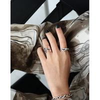 Vintage Wide Messy Knot 925 Sterling Silver Ring - KIAHMILLA