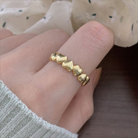 Wedding Love Heart in Heart 925 Sterling Silver Adjustable Ring - KIAHMILLA
