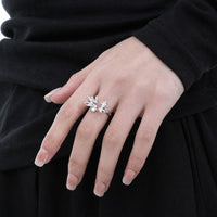 White Shell Bird Animal Motif 925 Sterling Silver Openwork Ring - KIAHMILLA