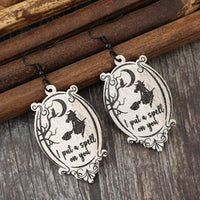 Witch Wooden Dangle Earrings - Coolpeacock