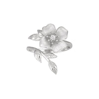Women Beautiful Rose Flower 925 Sterling Silver Adjustable Ring - KIAHMILLA