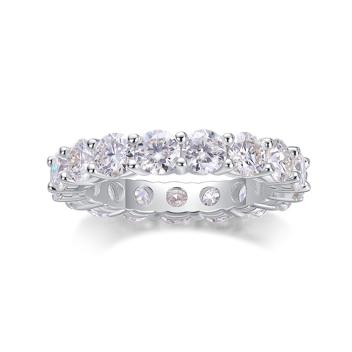 Women Elegant Style 925 Sterling Silver High-End Jewelry Moissanite Geometric Design Luxury Fashion Ring - KIAHMILLA