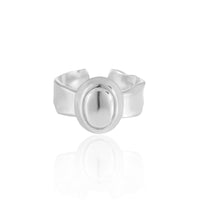 Women Fashion Geometry Oval 925 Sterling Silver Adjustable Ring - KIAHMILLA