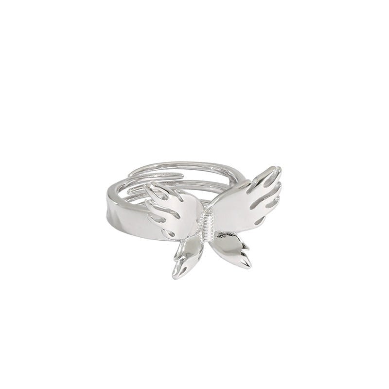 Women Flying Butterfly 925 Sterling Silver Adjustable Ring - KIAHMILLA