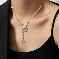 Women Hollow Heart Chain 925 Sterling Silver Necklace - KIAHMILLA