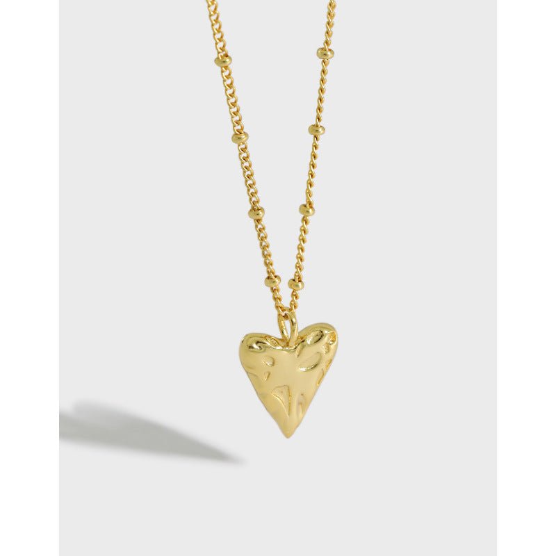 Women Irregular Love Heart 925 Sterling Silver Necklace - KIAHMILLA