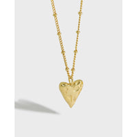 Women Irregular Love Heart 925 Sterling Silver Necklace - KIAHMILLA
