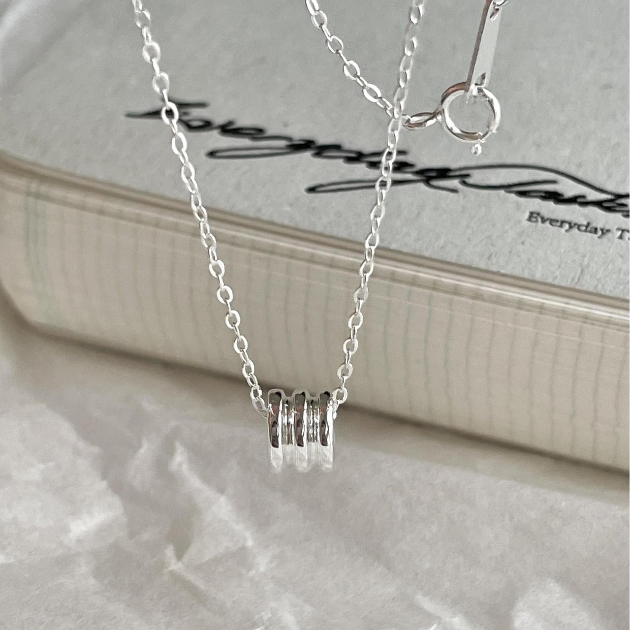 Women Simple Lucky Beads 925 Sterling Silver Necklace - KIAHMILLA