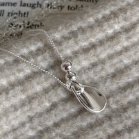 Women Waterdrop Beads 925 Sterling Silver Necklace - KIAHMILLA