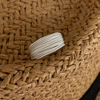 Wrapped Up' Overlapping Textured Beads 925 Sterling Silver Adjustable Band Ring - KIAHMILLA